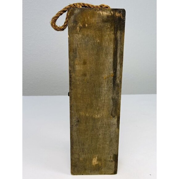 13"x4"x3.5" Rustic Wood Single Bottle Hinged Wine Liquor GIFT BOX Tote Carrier - Picture 4 of 8